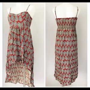 Millau | Low High Leaf Print Dress